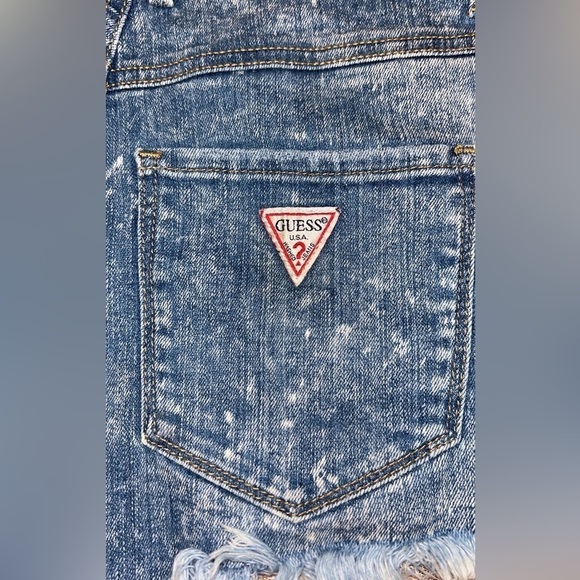 GUESS Ultra High Rise Denim Shorts - Picture 6 of 7